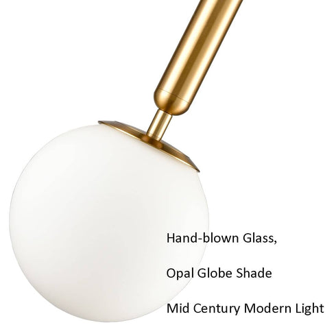 Modern Gold Plug in Pendant Lighting with Switch Cord 6 Inch